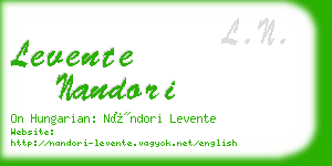 levente nandori business card